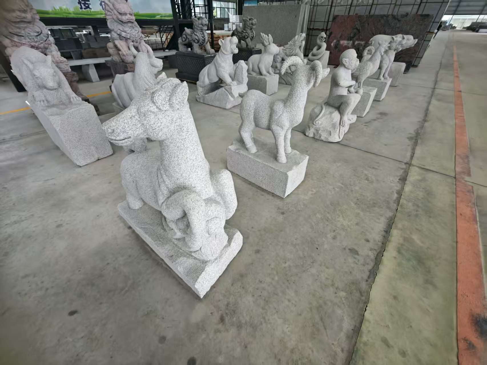 温州芝麻白雕刻 十二生肖 异形雕刻