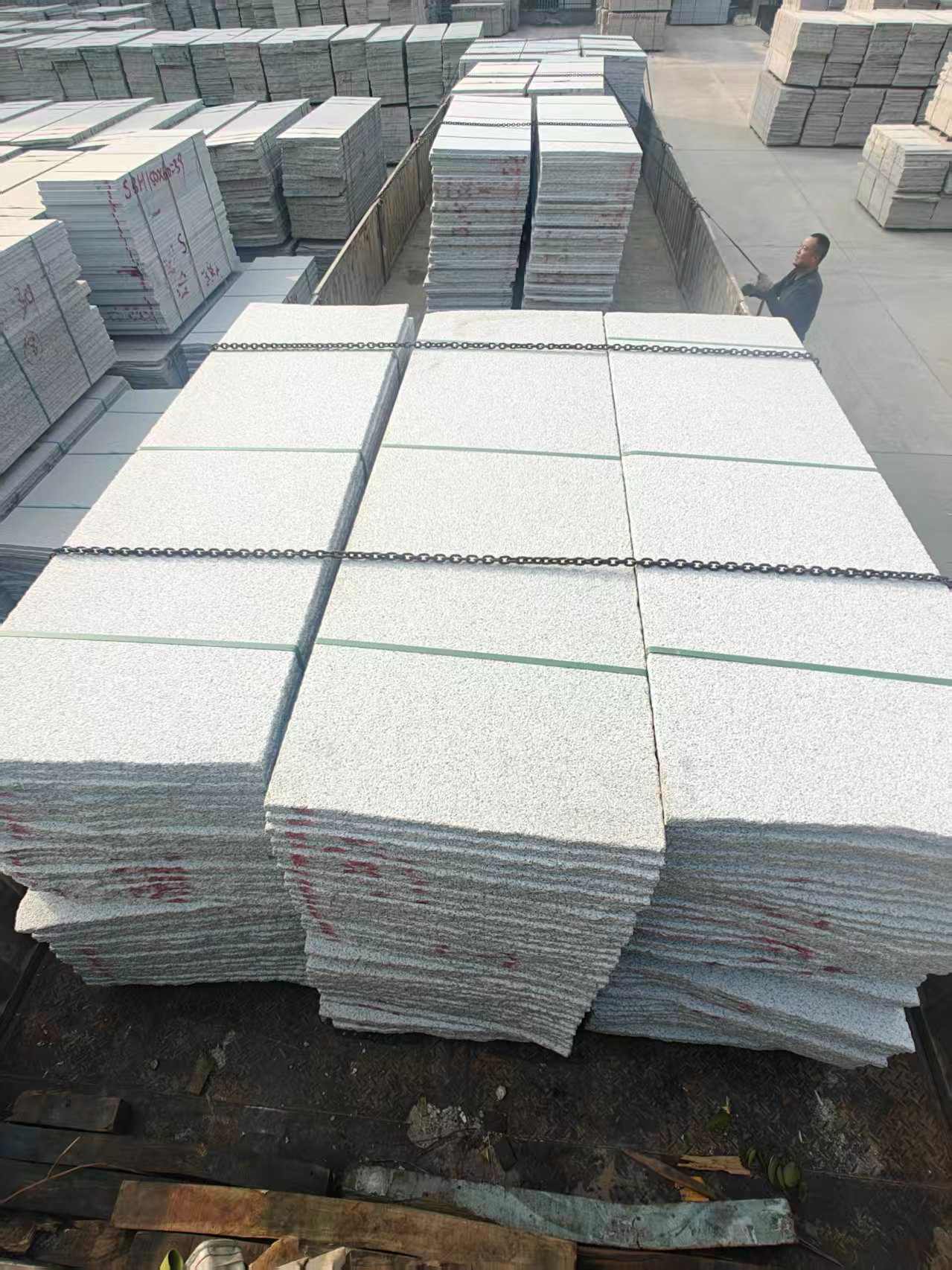 温州芝麻白毛板，石材毛板